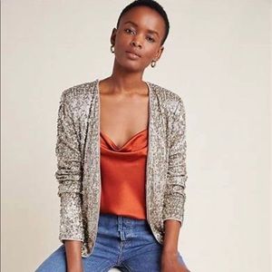 Gold/bronze sequined blazer M